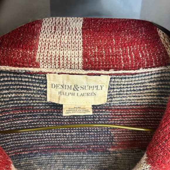 Ralph Lauren Denim & Supply M Vint Y2K rare sought after American Flag cardigan - Picture 9 of 11